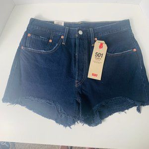 Levi's 501 Women's High Rise Frayed Hem Shorts NWT